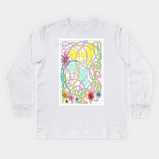 Mr Squiggly Thanks Mom Kids Long Sleeve T-Shirt